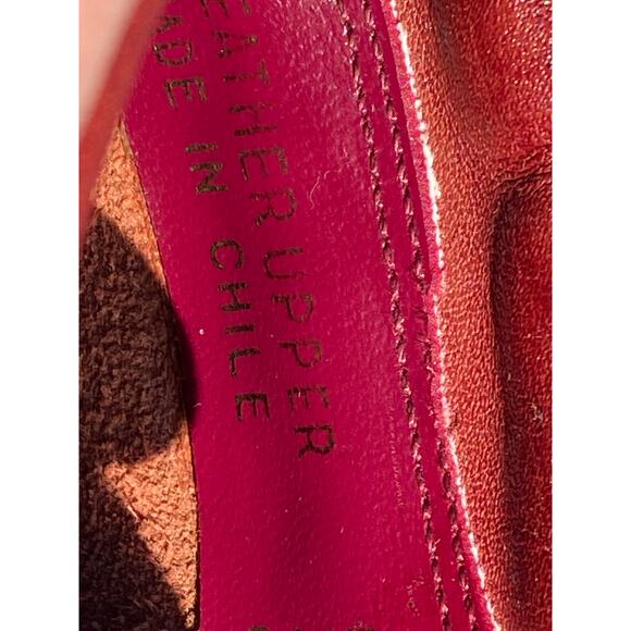 BiARRiTZ Fashions 8.5B Red Leather Bootie, Made in Chile Black Toe Detail EUC - Picture 8 of 9